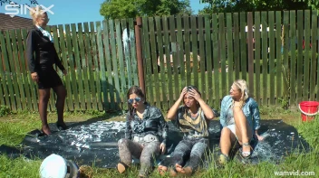 Wet paint play-fighting with four sexy ladies Screencap 3 on sinx.preview.netperv.com