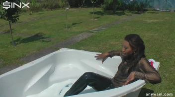 Ebony Hottie Bathes in Creamy Milk Screencap 23 on sinx.preview.netperv.com