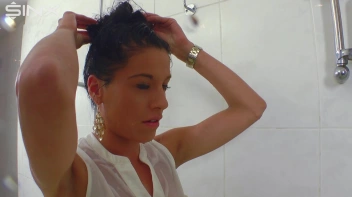 Raven Haired Babe Shampoos And Lathers Up Screencap 16 on sinx.preview.netperv.com