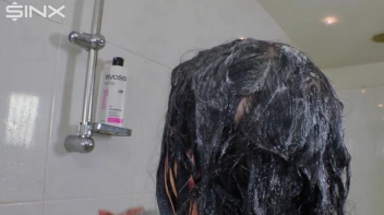 Raven Haired Babe Shampoos And Lathers Up Screencap 54 on sinx.preview.netperv.com