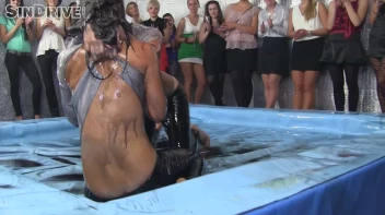 Oily Wrestling: Jenna Lovely vs. Nicole Vice & Erika vs. Tanya Screencap 119 on sinx.preview.netperv.com