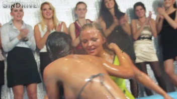 Oily Wrestling: Jenna Lovely vs. Nicole Vice & Erika vs. Tanya Screencap 33 on sinx.preview.netperv.com