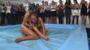 Oily Wrestling: Jenna Lovely vs. Nicole Vice & Erika vs. Tanya Screencap 35 on sinx.preview.netperv.com