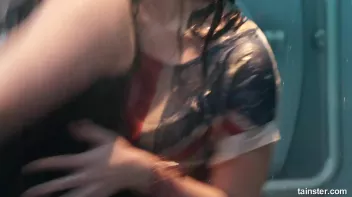 Cute chicks party underneath the club shower Screencap 12 on sinx.preview.netperv.com