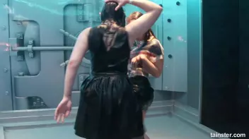 Cute chicks party underneath the club shower Screencap 8 on sinx.preview.netperv.com