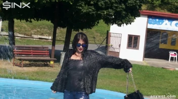 Raven Haired Hottie Soaks Herself At Waterpark Screencap 19 on sinx.preview.netperv.com