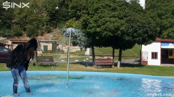 Raven Haired Hottie Soaks Herself At Waterpark Screencap 6 on sinx.preview.netperv.com