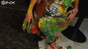 Wet And Messy Paint Play With Sexy Blonde Screencap 64 on sinx.preview.netperv.com