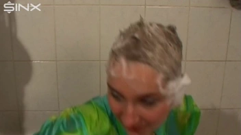 Fully Dressed Ladies Wash Their Hair Together Screencap 50 on sinx.preview.netperv.com