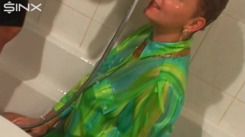 Fully Dressed Ladies Wash Their Hair Together Screencap 53 on sinx.preview.netperv.com