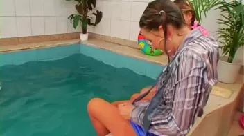 Satin Clad Cuties Hop In The Pool Screencap 23 on sinx.preview.netperv.com