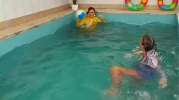 Satin Clad Cuties Hop In The Pool Screencap 26 on sinx.preview.netperv.com