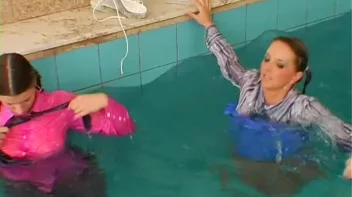 Satin Clad Cuties Hop In The Pool Screencap 77 on sinx.preview.netperv.com