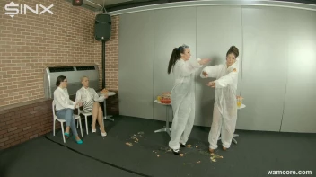 Sexy egg experts get into a sloppy foodfight Screencap 12 on sinx.preview.netperv.com