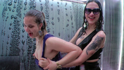 Top scene - Topless Titty Shaking Hotties Have A Shower
