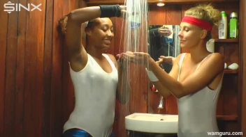 Lathered Up Fitness Babes Get Wet In The Shower Screencap 36 on sinx.preview.netperv.com