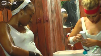 Lathered Up Fitness Babes Get Wet In The Shower Screencap 41 on sinx.preview.netperv.com