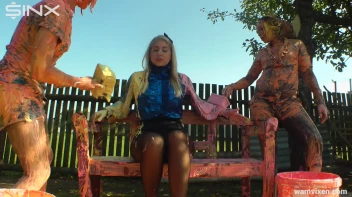 Babes Painting Project Gets Messy Screencap 14 on sinx.preview.netperv.com