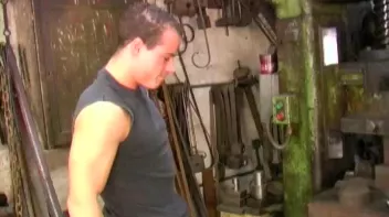 Hard Bi Pounding At The Machine Shop Screencap 2 on sinx.preview.netperv.com