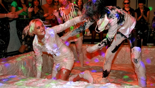 There's a whole lotta mud-slingin' an...