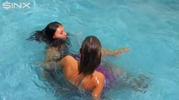 Catfighting Girls Get Soaked In The Pool Screencap 41 on sinx.preview.netperv.com
