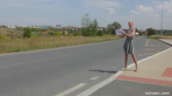 Blonde Bimbo Hitch Hiker Loves His Piss Screencap 1 on sinx.preview.netperv.com