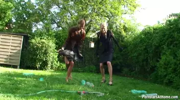 Cutie Babes In Fully Clothed Water Fight! Screencap 92 on sinx.preview.netperv.com
