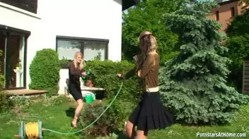 Cutie Babes In Fully Clothed Water Fight! Screencap 26 on sinx.preview.netperv.com