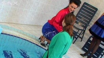 Pool Fun For Satin Clad Babes Screencap 14 on sinx.preview.netperv.com