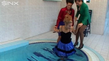 Pool Fun For Satin Clad Babes Screencap 21 on sinx.preview.netperv.com