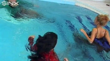 Pool Fun For Satin Clad Babes Screencap 23 on sinx.preview.netperv.com