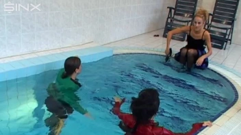 Pool Fun For Satin Clad Babes Screencap 29 on sinx.preview.netperv.com