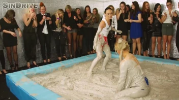 Muddy Wrestling: Jenna Lovely vs Lilith Virago & Gabriella vs. Sheila Screencap 8 on sinx.preview.netperv.com