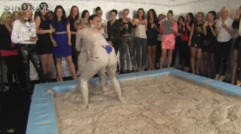 Muddy Wrestling: Jenna Lovely vs Lilith Virago & Gabriella vs. Sheila Screencap 9 on sinx.preview.netperv.com