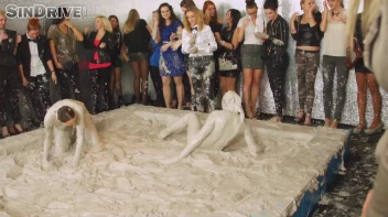 Muddy Wrestling: Jenna Lovely vs Lilith Virago & Gabriella vs. Sheila Screencap 137 on sinx.preview.netperv.com