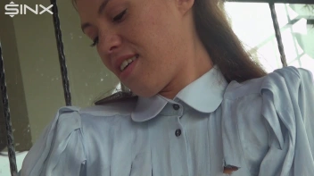 Destructive Brunette Rips Her Silk Blouse Screencap 17 on sinx.preview.netperv.com