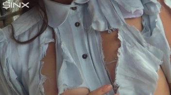 Destructive Brunette Rips Her Silk Blouse Screencap 59 on sinx.preview.netperv.com