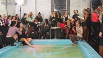 Messy Wrestling: Shiny, Slimy, And Ready To Rumble In Oil! Dunk This Bitch & Tear Her Clothes!!! Screencap 60 on sinx.preview.netperv.com