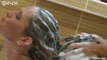 Brunette Babe's Wet and Sudsy Hair Wash Screencap 37 on sinx.preview.netperv.com