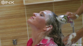Brunette Babe's Wet and Sudsy Hair Wash Screencap 49 on sinx.preview.netperv.com