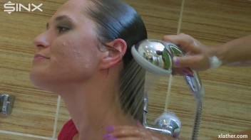 Brunette Babe's Wet and Sudsy Hair Wash Screencap 57 on sinx.preview.netperv.com