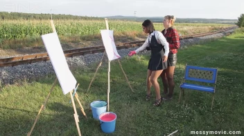 Outdoor Painting Session Turns Messy Quick Screencap 12 on sinx.preview.netperv.com