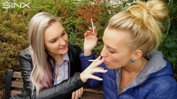 Seductive Blondes Take A Smoke Break Screencap 17 on sinx.preview.netperv.com