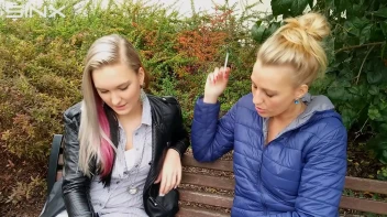 Seductive Blondes Take A Smoke Break Screencap 19 on sinx.preview.netperv.com