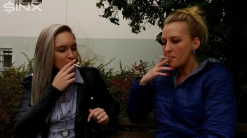 Seductive Blondes Take A Smoke Break Screencap 24 on sinx.preview.netperv.com