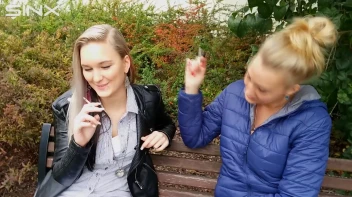 Seductive Blondes Take A Smoke Break Screencap 27 on sinx.preview.netperv.com