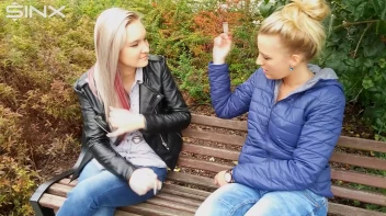 Seductive Blondes Take A Smoke Break Screencap 29 on sinx.preview.netperv.com