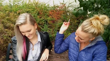 Seductive Blondes Take A Smoke Break Screencap 31 on sinx.preview.netperv.com