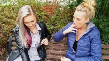 Seductive Blondes Take A Smoke Break Screencap 37 on sinx.preview.netperv.com
