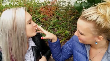 Seductive Blondes Take A Smoke Break Screencap 39 on sinx.preview.netperv.com